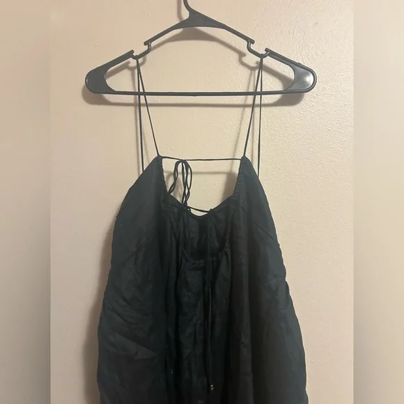 Anthropologie Maeve Linen Double Tie Back Maxi Dress Size 1X - Picture 7 of 10